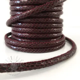 Koord kunstleer Snake bordeaux