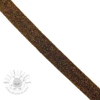 Biaisband LUREX chocolate