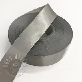 Satijnen lint dubbelzijdig 25 mm middle grey