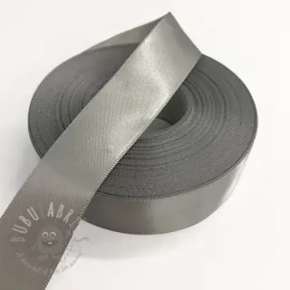 Satijnen lint dubbelzijdig 25 mm middle grey