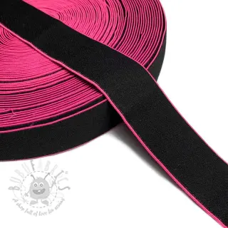 Glad elastiek 4 cm Rim fuchsia