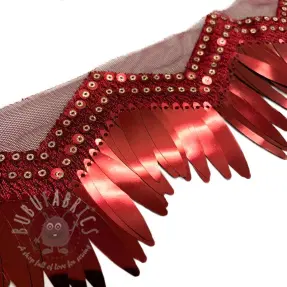 Sierkoord voor tule Burlesque zigzag bordeaux