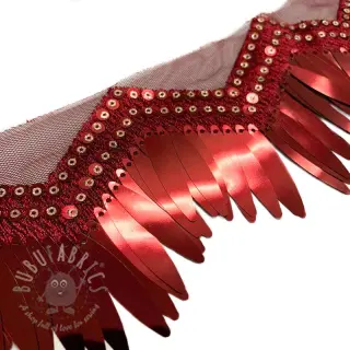 Sierkoord voor tule Burlesque zigzag bordeaux