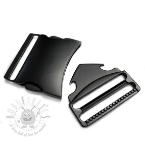 Metalen Gesp Drietand 40 mm black