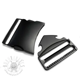 Metalen Gesp Drietand 40 mm black