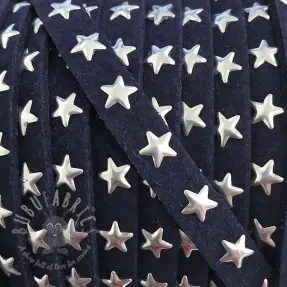 Suède koord Sterren dark blue