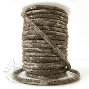 Suède koord Glitter taupe