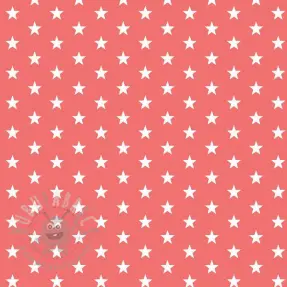 Katoenen stof Petit stars coral