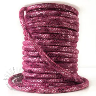 Suède koord Glitter fuchsia