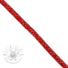 Lurexkoord 10 mm red