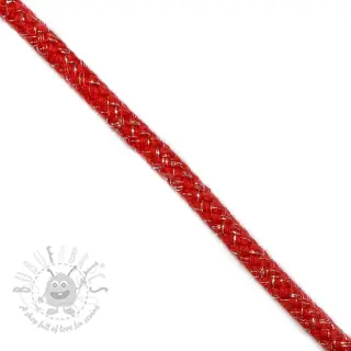 Lurexkoord 10 mm red