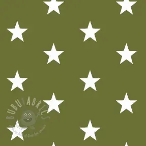 Katoenen stof Stars green