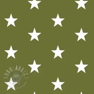 Katoenen stof Stars green