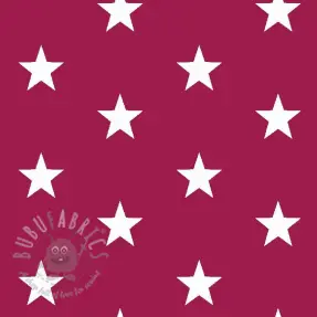 Katoenen stof Stars cerise