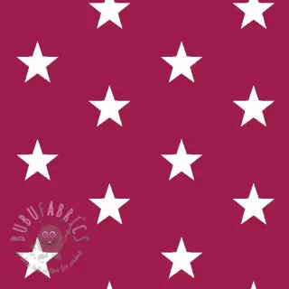 Katoenen stof Stars cerise