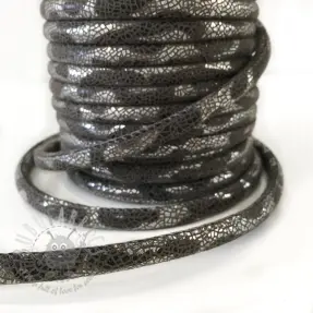 Suède koord Snake silver