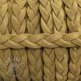 Suède koord gevlochten sand