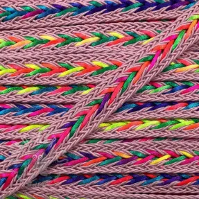 Polyester koord gevlochten NEON rose