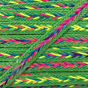 Polyester koord gevlochten NEON lime