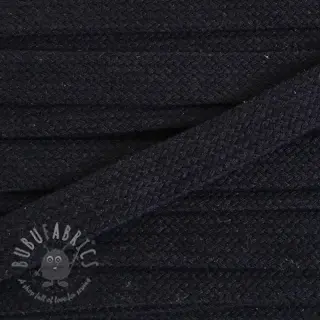 Katoenen koord plat 15 mm black