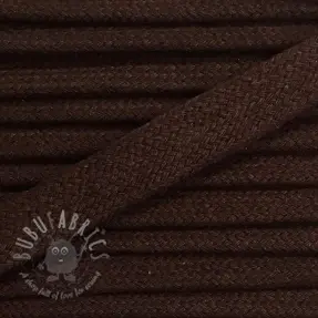 Katoenen koord plat 13 mm bruin