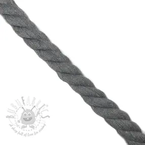 Katoenen koord getwijnd 2,5 cm light grey