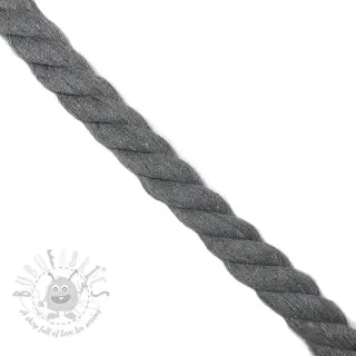 Katoenen koord getwijnd 2,5 cm light grey