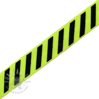 Omvouwelastiek STRIPE 20 mm lime