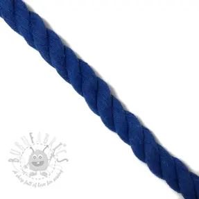 Katoenen koord getwijnd 2,5 cm cobalt