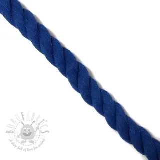 Katoenen koord getwijnd 2,5 cm cobalt