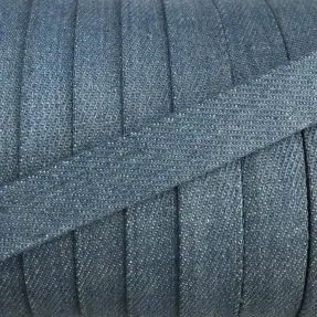 Bavlnená šnúra plochá 15 mm Denim baby blue