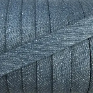 Bavlnená šnúra plochá 15 mm Denim baby blue