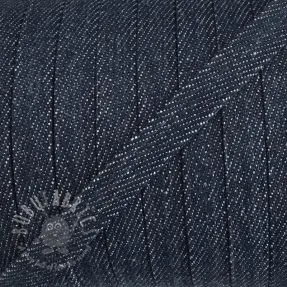 Katoenen koord plat 10 mm Denim navy