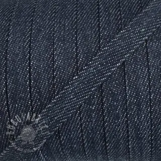 Katoenen koord plat 10 mm Denim navy