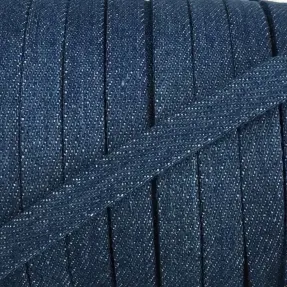 Bavlnená šnúra plochá 10 mm Denim blue