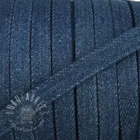 Katoenen koord plat 10 mm Denim blue