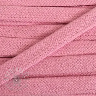 Katoenen koord plat 15 mm pink