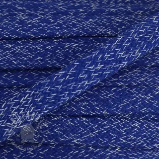 Katoenen koord plat 15 mm melange cobalt