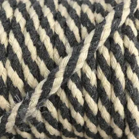 Katoenen koord 5 mm grey ecru