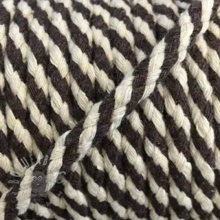 Katoenen koord 5 mm brown ecru