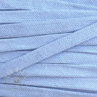 Katoenen koord plat 15 mm light blue