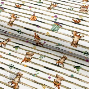 Tricot Snoozy fabrics Indian zoo digital print 2e keus