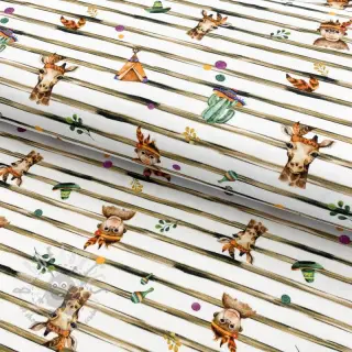 Tricot Snoozy fabrics Indian zoo digital print 2e keus