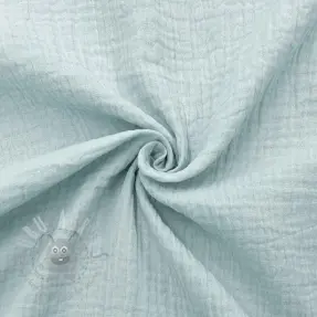 Dubbelgaas/mousseline baby blue