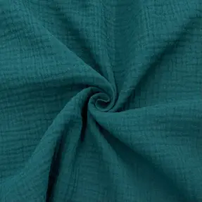Dvojitá gázovina/mušelín dark cyan