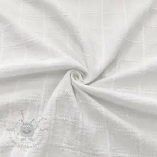 Bavlnená látka EMBROIDERY DOBBY Square white