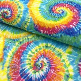 Decoratiestof premium Luxe rainbow swirl digital print