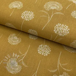 Decoratiestof Linenlook Elegant dandelion golden yellow