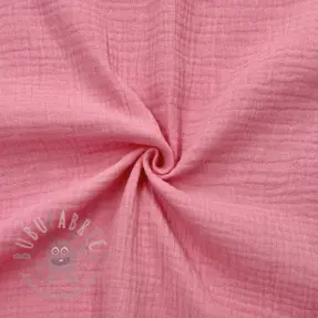 Dubbelgaas/mousseline pink ORGANIC