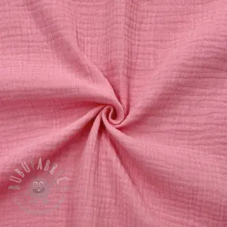 Dubbelgaas/mousseline pink ORGANIC